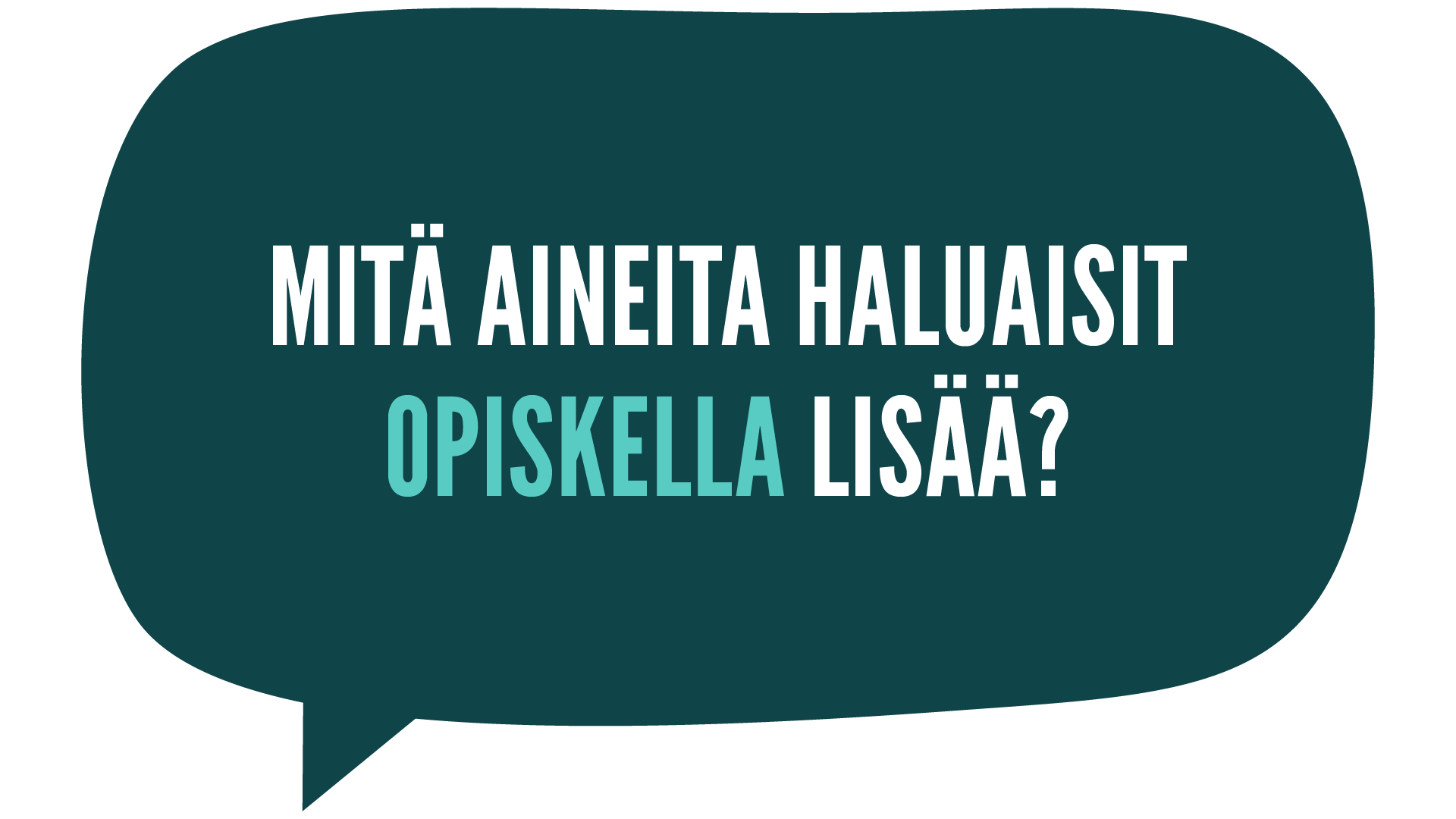 Mitä aineita haluaisit opiskella lisää?